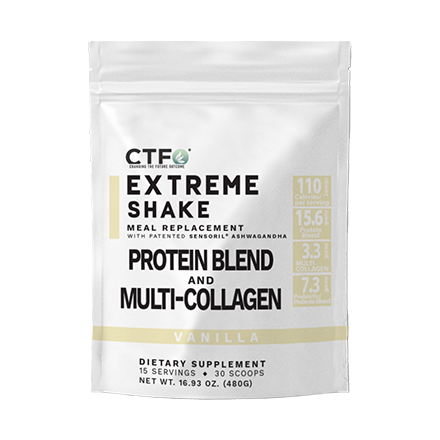 Vanilla XTREME SHAKE w/Sensoril® Ashwagandha PROTEIN & MULTI-COLLAGEN (15 servings, 2 scoops per serving)